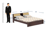 Rubikk Solid Sheesham Wood Bed Without Storage (Queen Size, Walnut Finish)